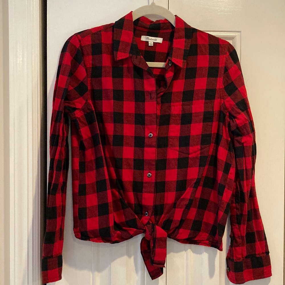 Madewell tie waist shirt size Small